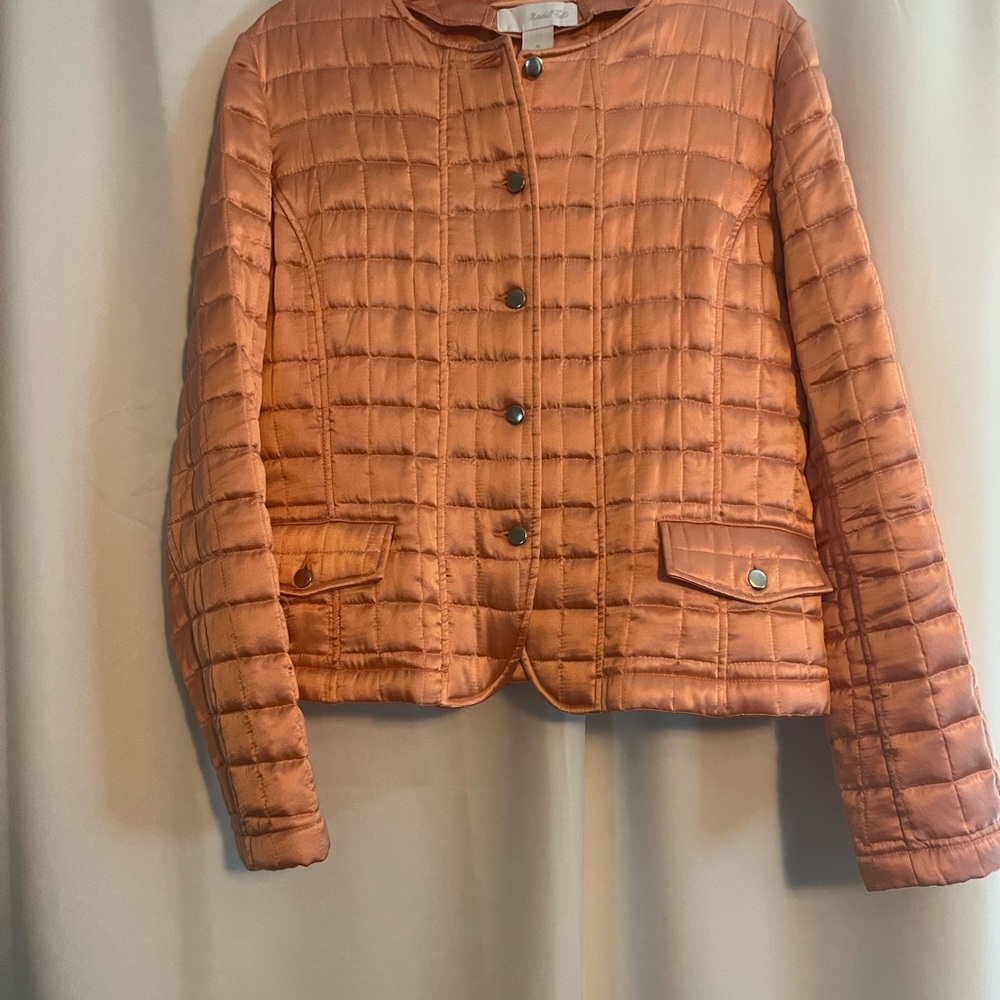 Elegant Quilted Women's Jacket in Soft   Coral